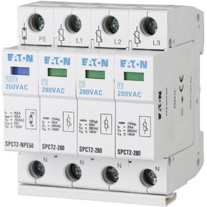 Eaton Überspannungsableiter steckbar, 3p+N, 280VAC, 20kA 167620