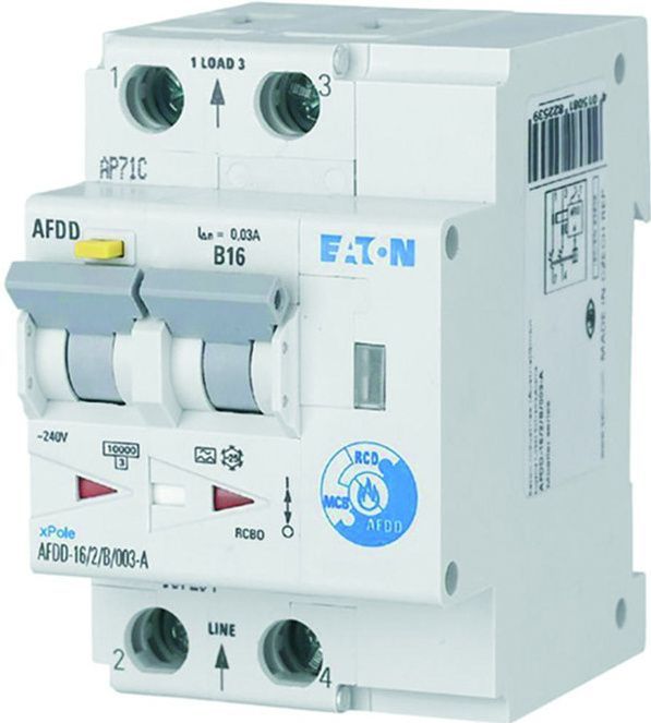 Eaton 187204 Brandbeveiligingsschakelaar 2-polig 16 A 0.03 A 230 V/AC 1 stuk(s)