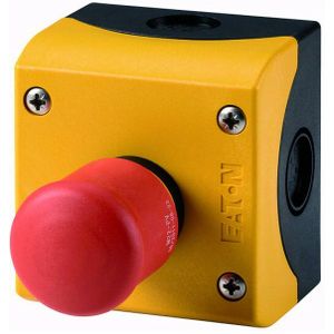 Eaton NOOD-UIT 38mm 1M  2V trekontgrendeld onverlicht in behuizing
