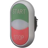 Eaton M22-DDL-GR-GB1/GB0 Dubbele Drukknop Kunststof Frontring 1 Stuk(s)