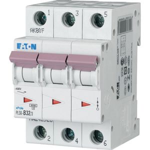 EATON Sicherungsautomat, 3-polig, 32A, C-Charakteristik, 6 kA, 400 V, Breite 3 Module