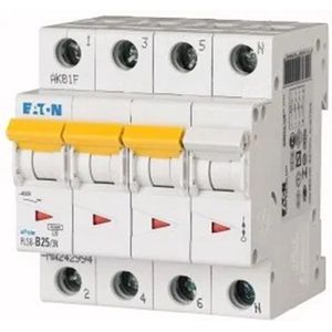Eaton Installatieautomaat B25 karakteristiek 4-polig 25A 6kA PLS6 inclusief nul