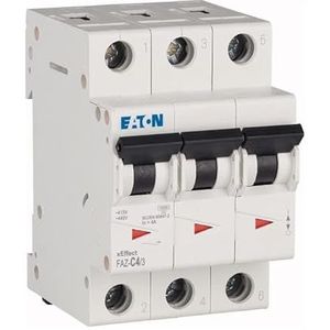 Eaton (Moeller) stroomonderbreker faz-c4/3C 4A, circuit 3P