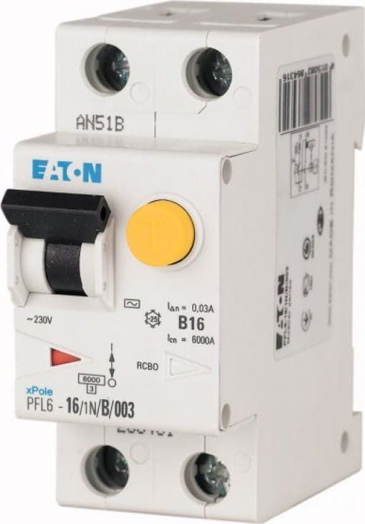 Eaton - PFL6-10/1N/B/003 - Aardlekautomaat - 1-Polig+N - 10A 30mA - Type B