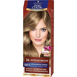 ZWARKKOPF POLY COLOR crème haarkleur kleuring 36 middenzakblond, per stuk verpakt (1 x 115 ml)
