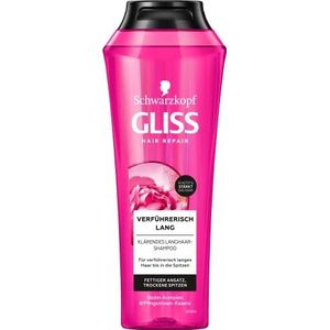 Gliss Kur Shampoo voor lang haar, 250 ml, herstelt beschadigde haarlengtes, verzorgt droge punten en verwijdert vet van wortels