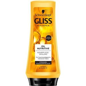 Gliss Conditioner Oil Nutritive (200 ml), haarconditioner voedt strochtig, beschadigd haar, verzorgende spoeling zorgt voor ideale kambaarheid