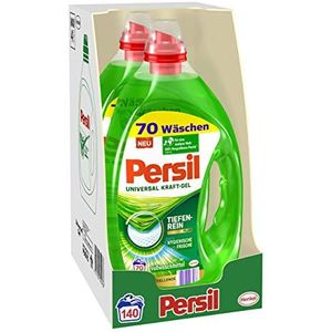 Persil Universele vloeibare vloeibare gel (140 wassladen), volledig wasmiddel met dieptereinig-Plus-technologie bestrijdt hardnekkigste vlekken voor een stralende zuiverheid