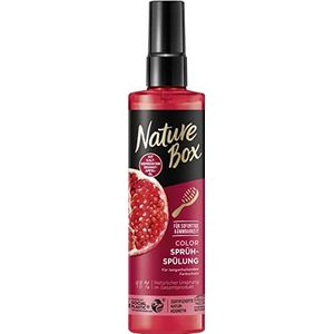 Nature Box Spuitspoeling Color (200 ml), spoeling voor het spuiten met granaatappelolie geeft langdurige kleurbescherming voor gekleurd haar, fles van 100% sociaal plastic