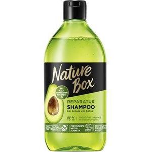 Nature Box Vegan avocado-olie shampoo tegen gespleten punten, per stuk verpakt (1 x 385 ml)