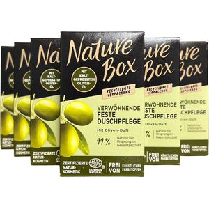 Nature Box Olive Shower Bar 6 x 100 g - Voordeelverpakking
