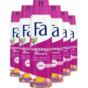 Fa - Throwback Moments - Deodorant Spray - Voordeelverpakking - 6 x 150 ml