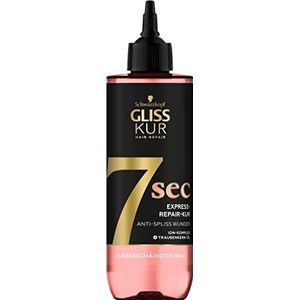 Gliss Kur 7 Sec Express-Repair Kur anti-splijten wonderen (200 ml), haarkuur herstelt het haar in slechts 7 seconden, voor 7 x sterker haar en tot 7 x minder haarbreuk