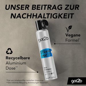 got2b Strandmat haarspray (100 ml), haarspray voor mannen geeft matte surfer looks, stylingspray voor nog betere surferstijlen en langere grip, zonder verzwaring