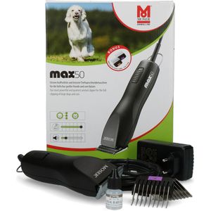 Moser Tondeuse Max50 - Zwart - 50W - Incl. 2 Kammen