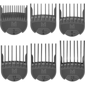 Wahl - Slide-On Opzetkammen - Set van 6 - 3/6/9/12/18/25 mm