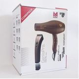 Moser - Genio Pro & ETI Line Plus - Tondeuse & Föhn - Bruin Metallic - Professionele Tools