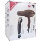 Moser - Genio Pro & ETI Line Plus - Tondeuse & Föhn - Bruin Metallic - Professionele Tools