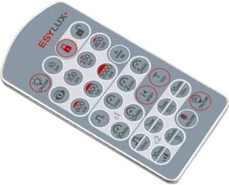 ESYLUX - EM10425509 - Afstandsbediening - Zilver - Inclusief Wandhouder
