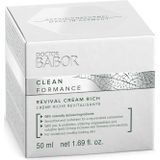 Babor 480070 CLEANFORMANCE Revival Cream Rich, versterkt de huidbarrière en versnelt de celvernieuwing, trekt snel in, 1 x 50 ml