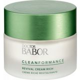 Babor 480070 CLEANFORMANCE Revival Cream Rich, versterkt de huidbarrière en versnelt de celvernieuwing, trekt snel in, 1 x 50 ml