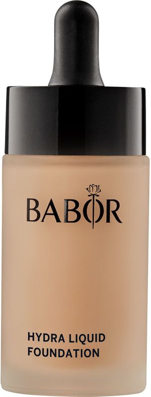 BABOR MAKE UP Hydra Liquid Foundation, flüssige Foundation mit mittlerer Deckkraft, für trockene Haut, enthält feuchtigkeitsspendendes Serum, 30 ml