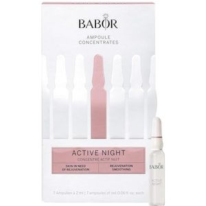 BABOR Active Night, opbouwend serum voor het gezicht, voor een verbeterde huidregeneratie, veganistische formule, ampullen met concentraat, 7x 2 ml