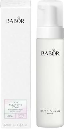 BABOR Deep Cleansing Foam voor vermoeide en vale huid, verfrissend reinigingsschuim voor dagelijkse gezichtsreiniging, veganistische formule, 1 x 200 ml