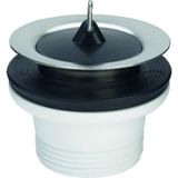 Viega Gootsteenplug 6/4 70mm met Stop met Dikke Ring Chroom