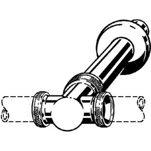 Viega t stuk met muurbuis en roset 1 1/4x32x250 chroom 120573