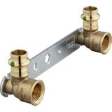 Sanpress Montageeinheit Winkel Rotguss kurz mit sc 15xRp1/2'' Stichmaß 150mm 308681 - Viega