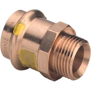 VIEGA Profipress gas overgang1/2 x15 mm, af rødgodsmuffe/nippel, SC-contur