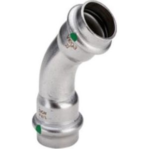 Viega Sanpress Inox Biegung 45° 15 Edelstahl/glänzend, 435776