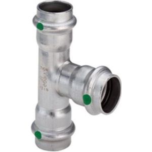 T-Stück reduziert Sanpress Inox Edelstahl 28x15x28mm - Edelstahl - Viega