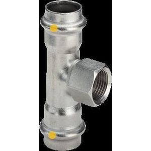 Viega Sanpress Inox-T-Stück, d1 22, Rp 1/2, d2 22 Stahl nichtrostend Modell 2317.2, 437176