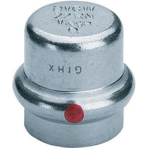 Prestabo Verschlusskappe 643607 22 mm, Stahl unlegiert, verzinkt, SC-Contur - Viega