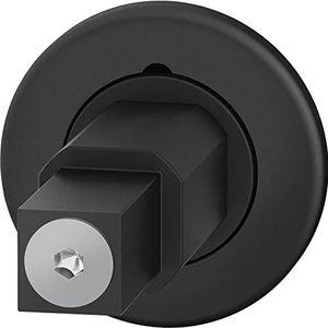 FSB 0 15 1720 08502 0810 Steekgreeprozet Mini, deurrozet rond, adapter met rozet voor deurklink, deurdikte 49-58 mm aluminium zwart mat, zilver