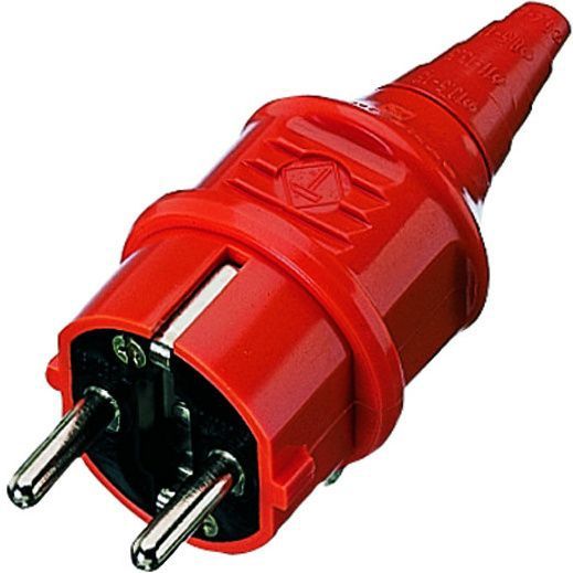 10837 Schutzkontaktstecker Kunststoff 230 v Orange IP44 - Mennekes