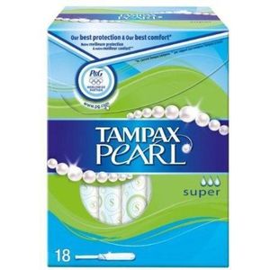 Tampax Pearl Super Tampons - 18 Stuks - Met Inbrenghuls