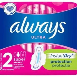 Always Ultra Super Maandverband - Met Vleugels - 8 Stuks