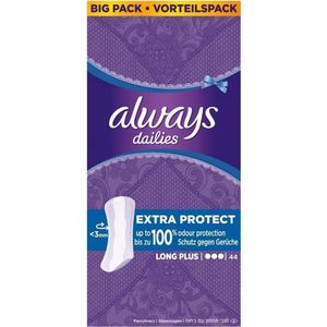 Always - Dailies Pantyliners Lang Plus - Inlegkruisjes - 44 Stuks