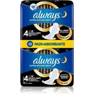 Always - Ultra Secure Night - Maandverband - 12 Stuks - Dermatologisch Getest