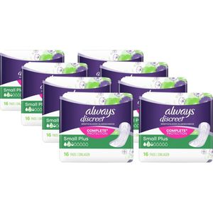 Always Discreet Maandverband - Small Plus - Voordeelverpakking 8 x 16 Stuks