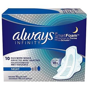 Always Infinity Night (maat 3) maandverband met vleugels, 10 per verpakking (4 stuks)