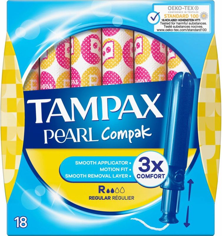 Tampax Compak Pearl Regular - 8 x 18 stuks