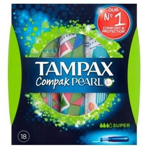 Tampax - Compak Pearl Super - Tampons - 18 stuks