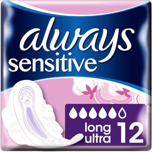 Always - Sensitive Ultra Lang - Maandverband - 12 st - Met Vleugels