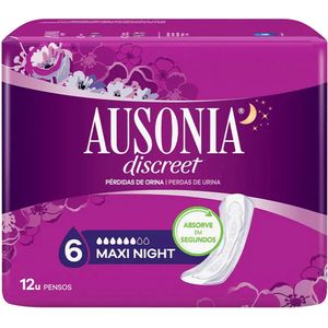 Ausonia Discrete Maxi nacht en dag urine pads - Pack van 12