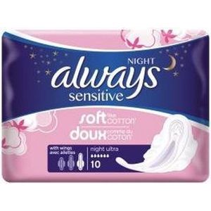 Always Sensitive maandverband ultra night 10st