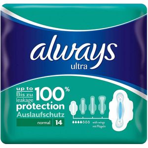 Always - Ultra Normal Plus - Maandverband - 14 stuk(s) - Met Vleugels